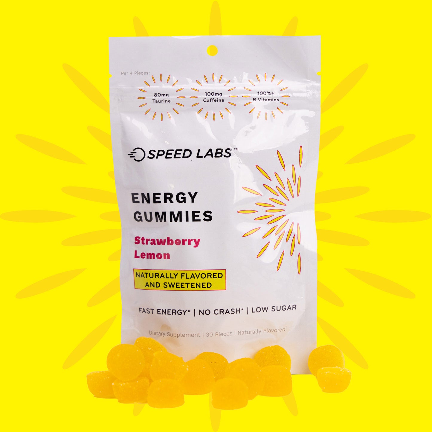 Strawberry Lemon Energy Gummies 30ct Pouch