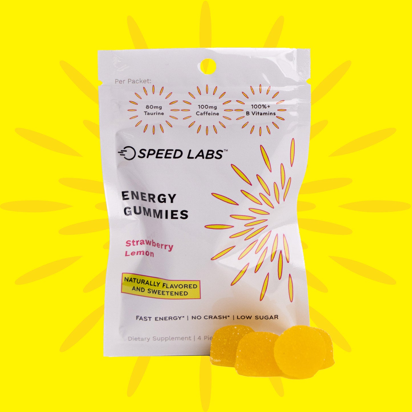 Strawberry Lemon Energy Gummies 4ct Pouches