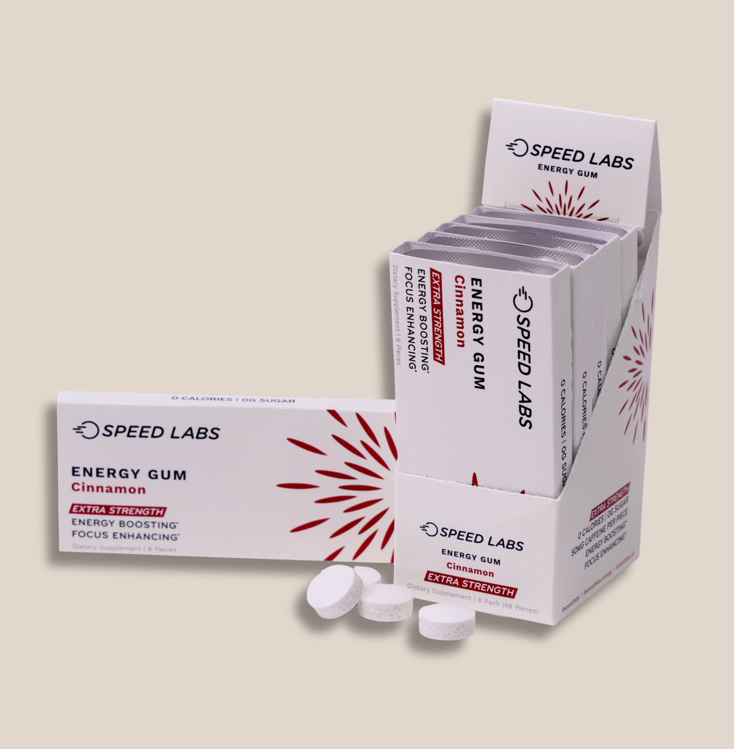 Extra Strength Cinnamon Energy Gum