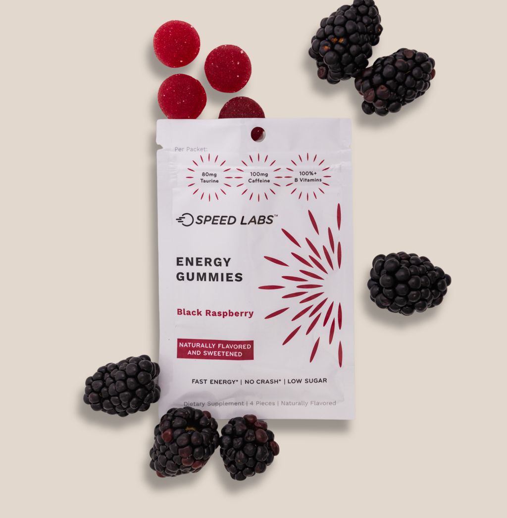 Black Raspberry Energy Gummies 4ct Pouches