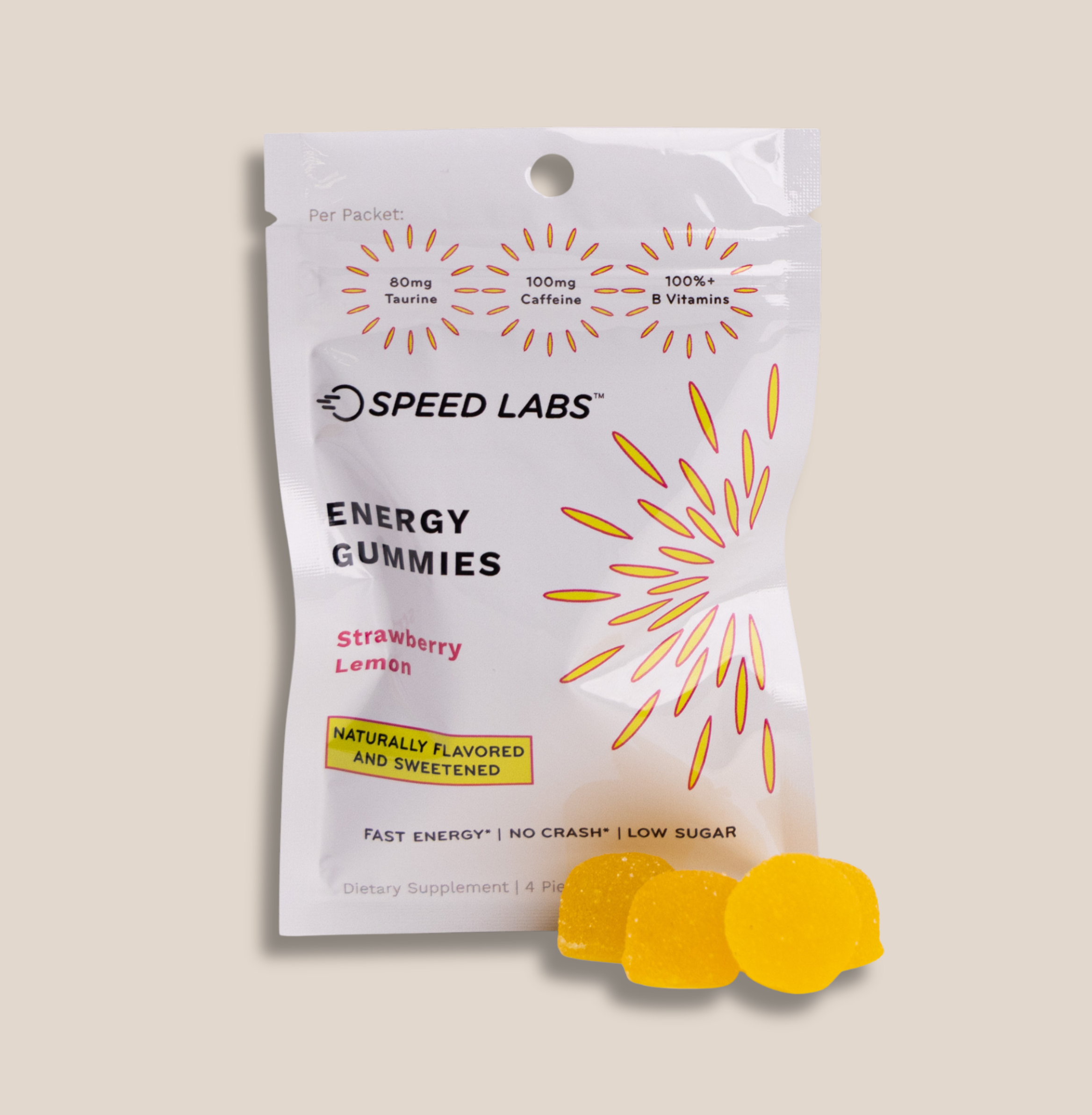 Strawberry Lemon Energy Gummies 4ct Pouches