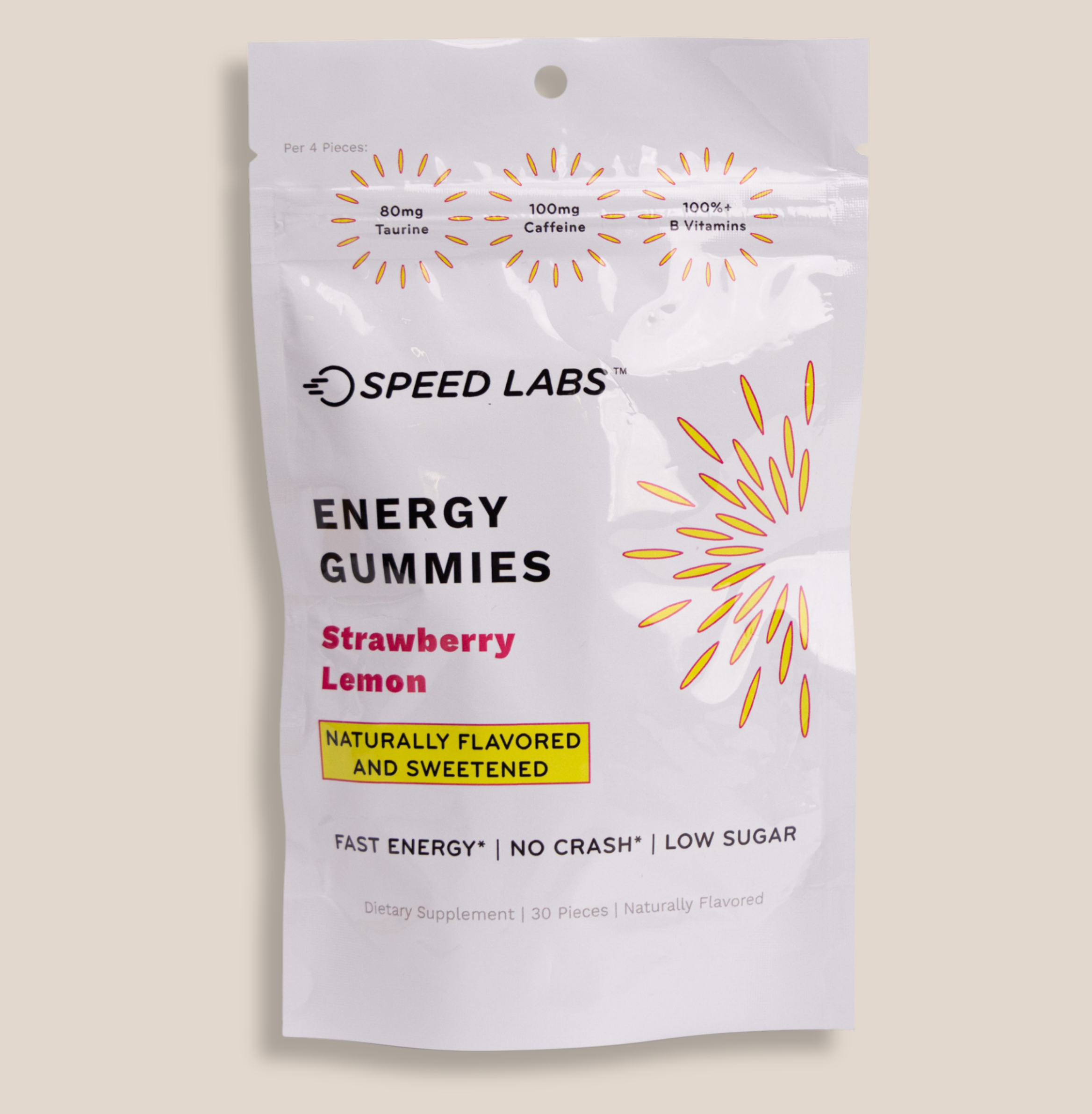 Strawberry Lemon Energy Gummies 30ct Pouch