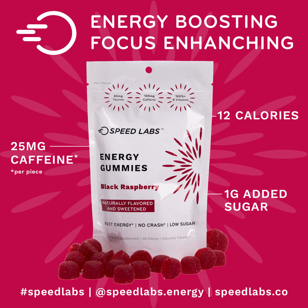 Black Raspberry Energy Gummies 30ct Pouch