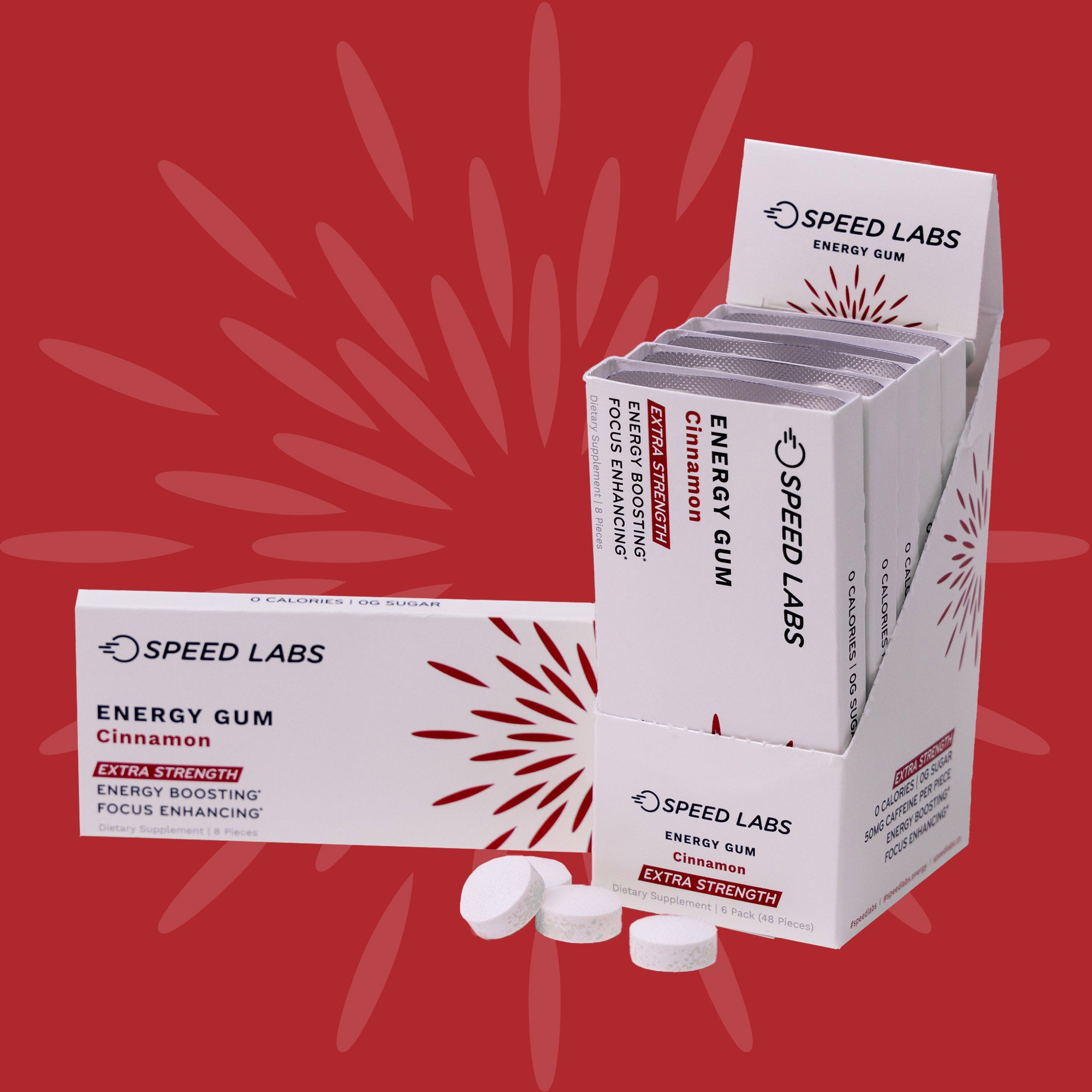 Extra Strength Cinnamon Energy Gum