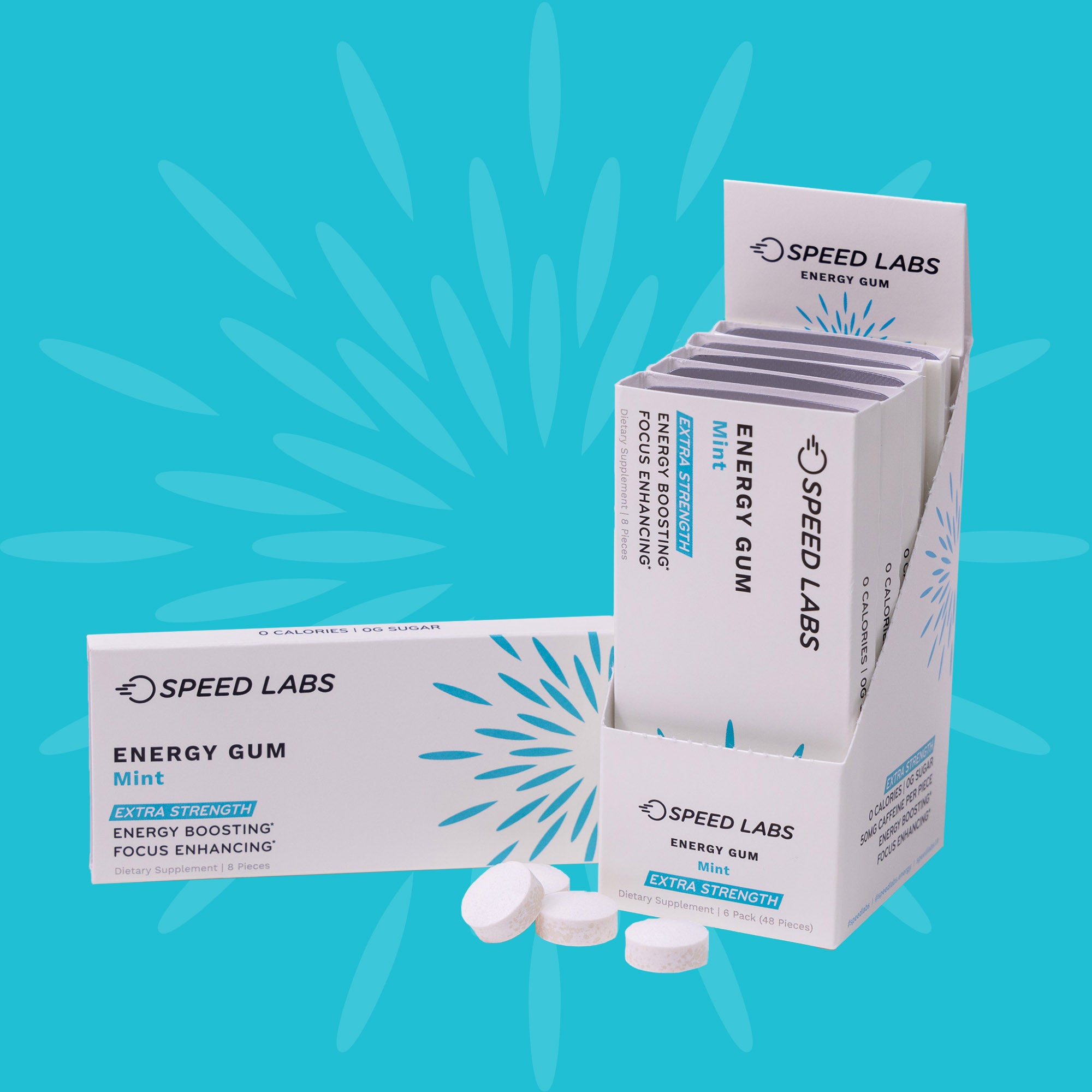 Extra Strength Mint Energy Gum