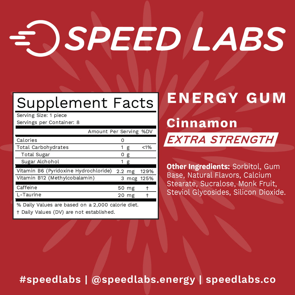 Extra Strength Cinnamon Energy Gum