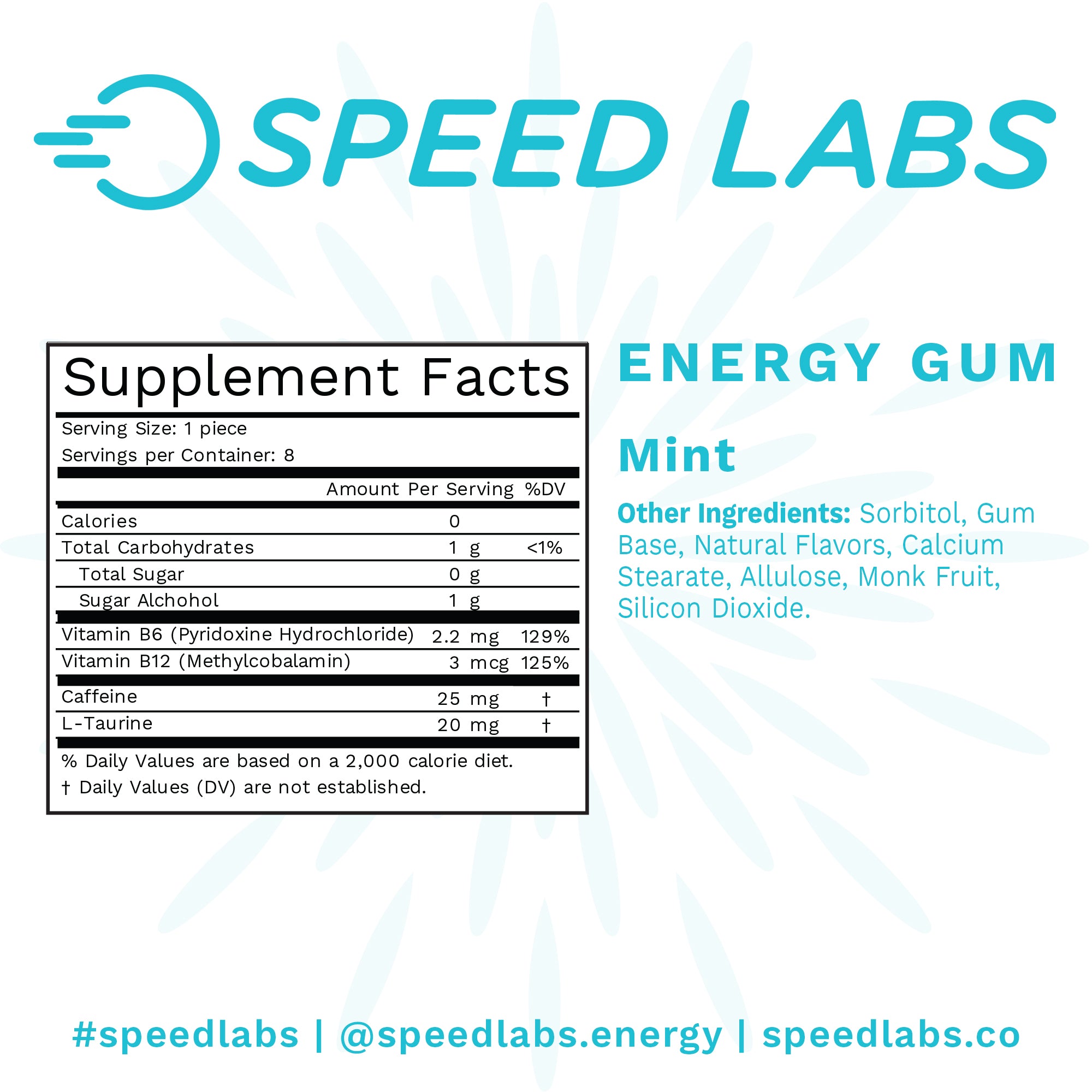 Natural Mint Energy Gum