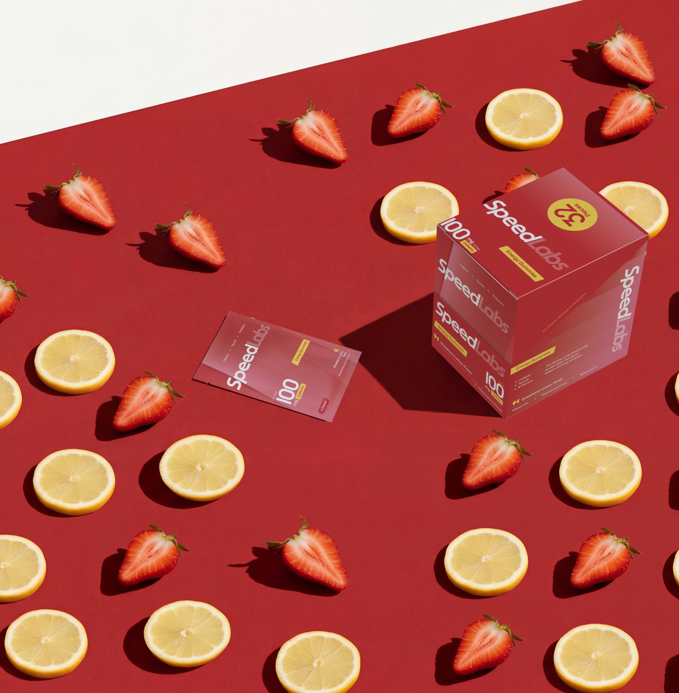 Strawberry Lemon Energy Gummies • 8 Packs • 32 Pieces
