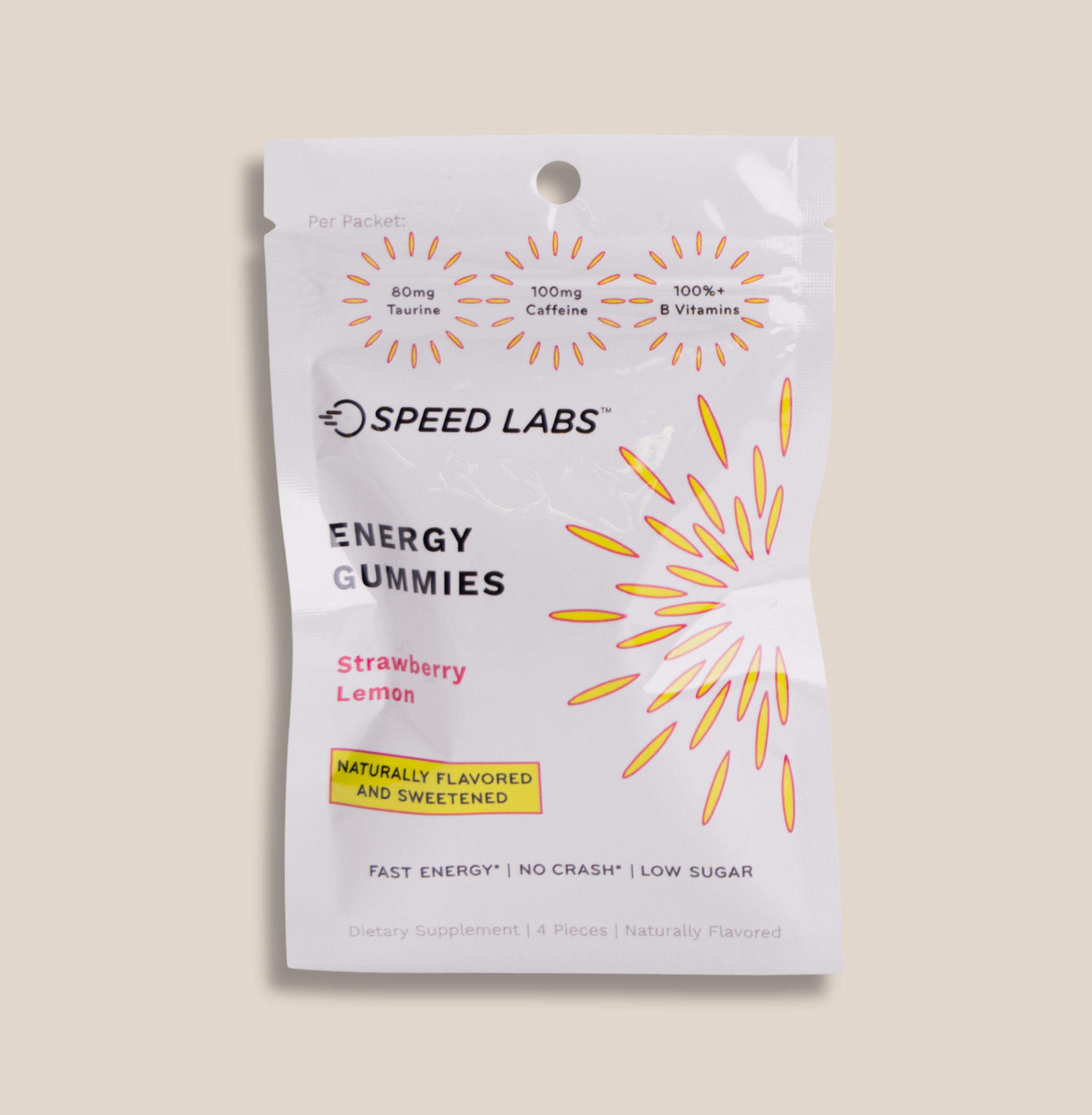Strawberry Lemon Energy Gummies 4ct Pouches